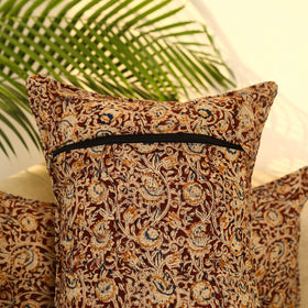 Brown - set of 2 kalamkari cotton pillow covers 07
