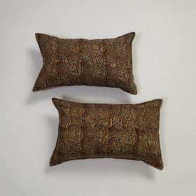 Brown - set of 2 kalamkari cotton pillow covers 13