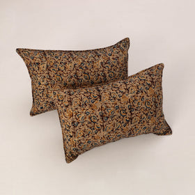 Brown - set of 2 kalamkari cotton pillow covers 32