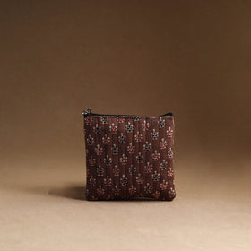 Brown - set of 3 - handmade cotton utility pouches 33