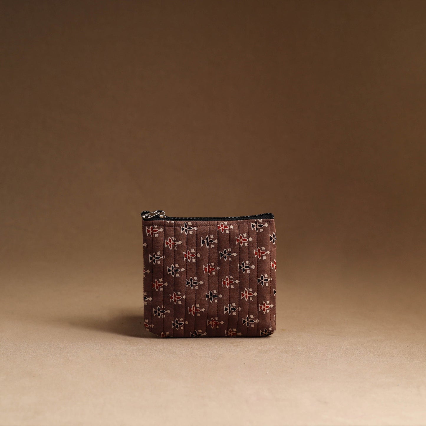 Brown - set of 3 - handmade cotton utility pouches 33