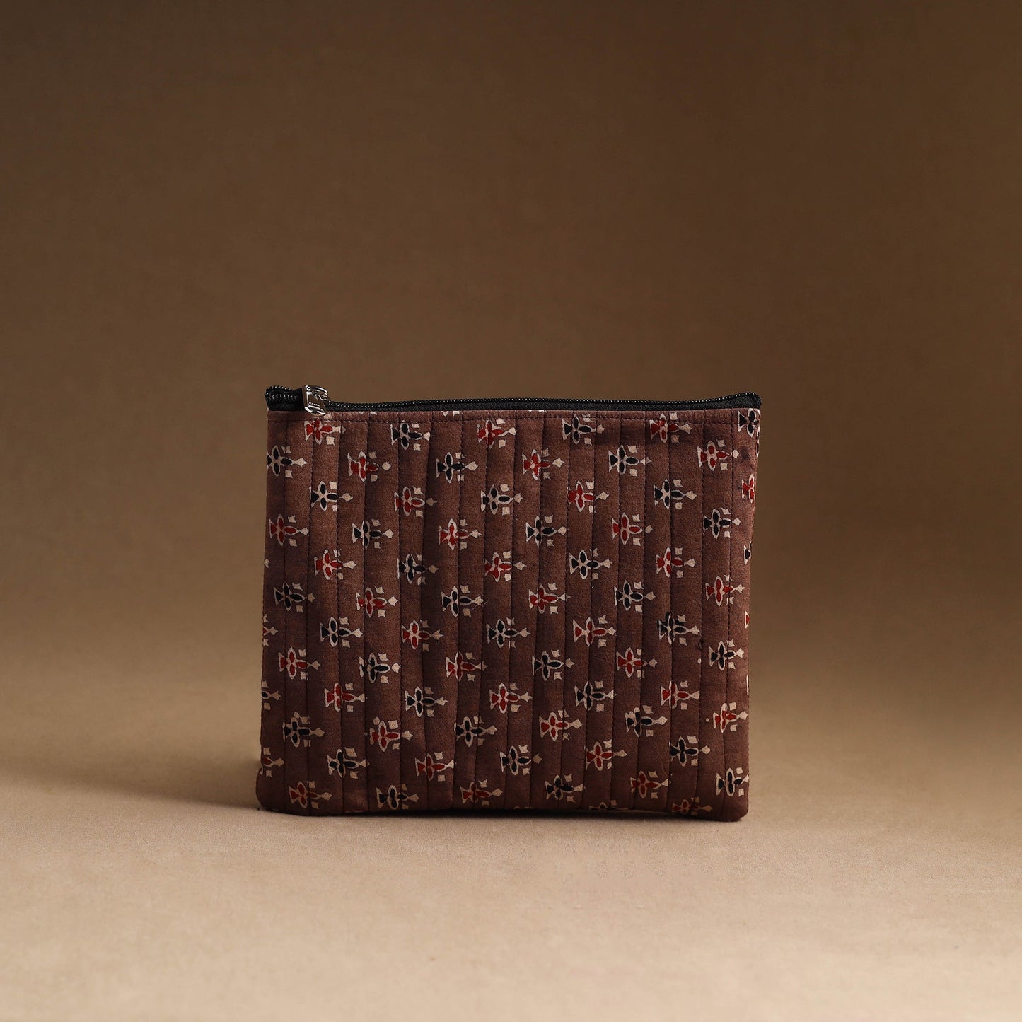 Brown - set of 3 - handmade cotton utility pouches 33