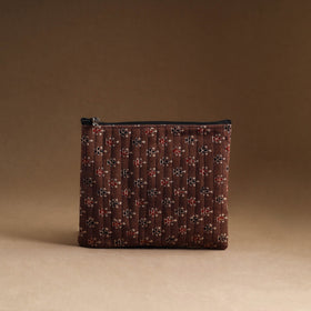 Brown - set of 3 - handmade cotton utility pouches 33