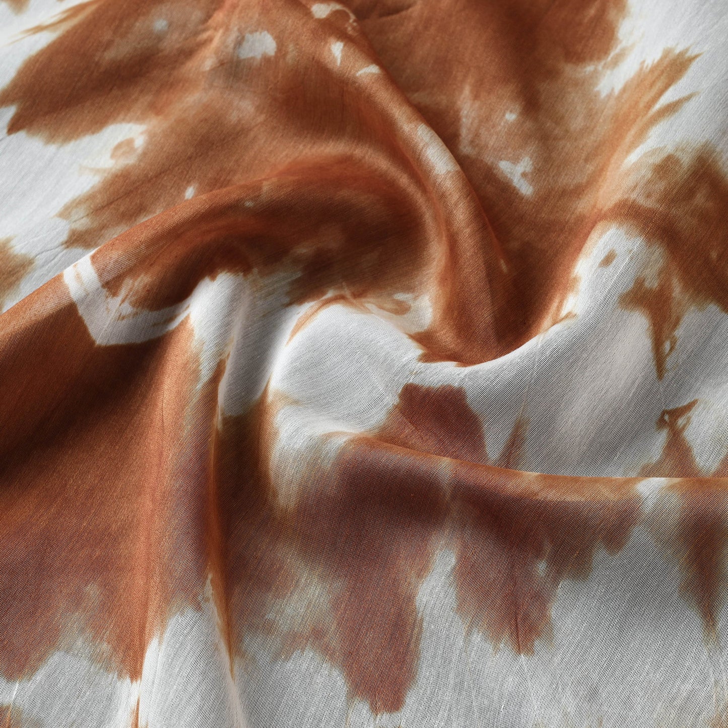  Shibori Tie-Dye Chanderi Silk Handloom Fabric 