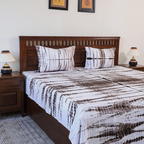  Tie & Dye Cotton Double Shibori Bed Sheet Set