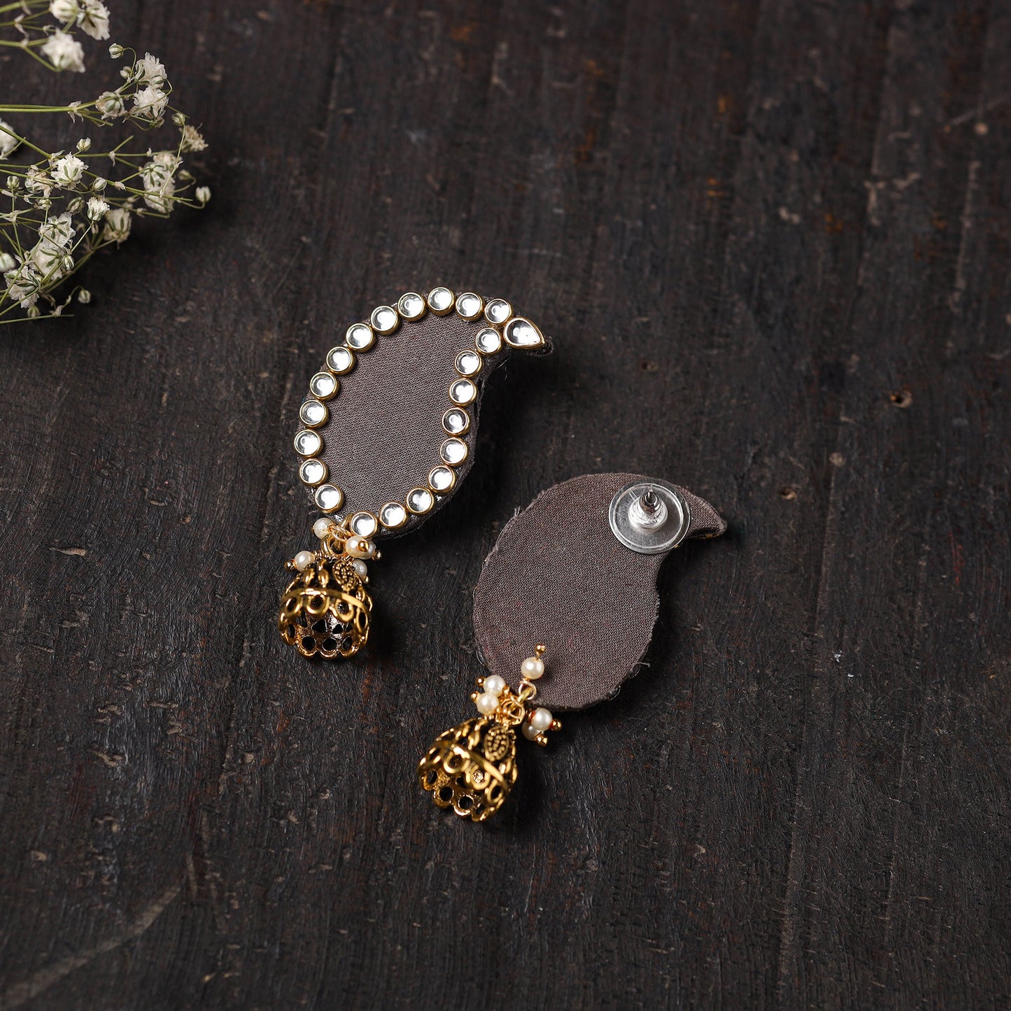 Buy Shrishti Stone Work Fabart Earrings