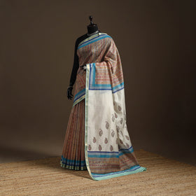 Brown - signature chanderi silk sanganari saree