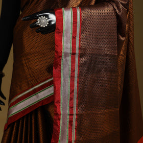 Silk cotton khun saree with ilkal pallu chikki paras border