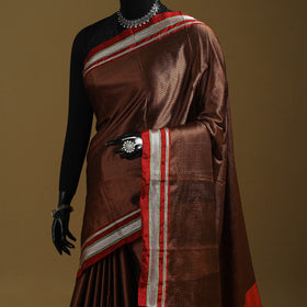 Silk cotton khun saree with ilkal pallu chikki paras border