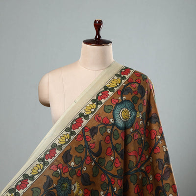  Silk Handpainted Srikalahasti Pen Kalamkari Fabric 