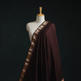 Silk tie-dye bandhani fabric with zari border 19