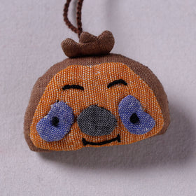 Brown Handcrafted Fab Artwork Keychain