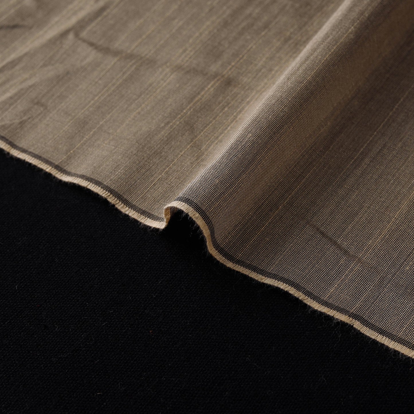 Brown - slub silk plain fabric 15 - handcrafted