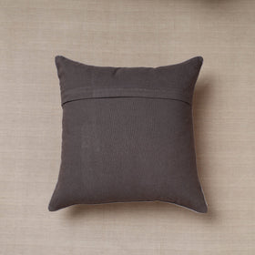 Brown Soof Embroidery Cotton Cushion Cover