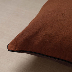 Brown Soof Embroidery Cotton Cushion Cover