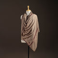 Brown - sozni hand embroidery merino wool handwoven