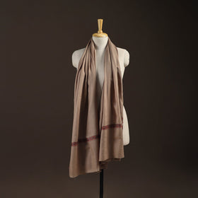 Brown - sozni hand embroidery merino wool handwoven