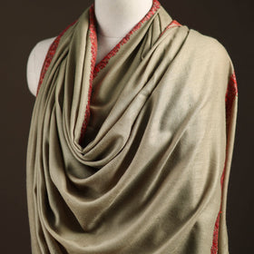 Brown - sozni hand embroidery merino wool handwoven