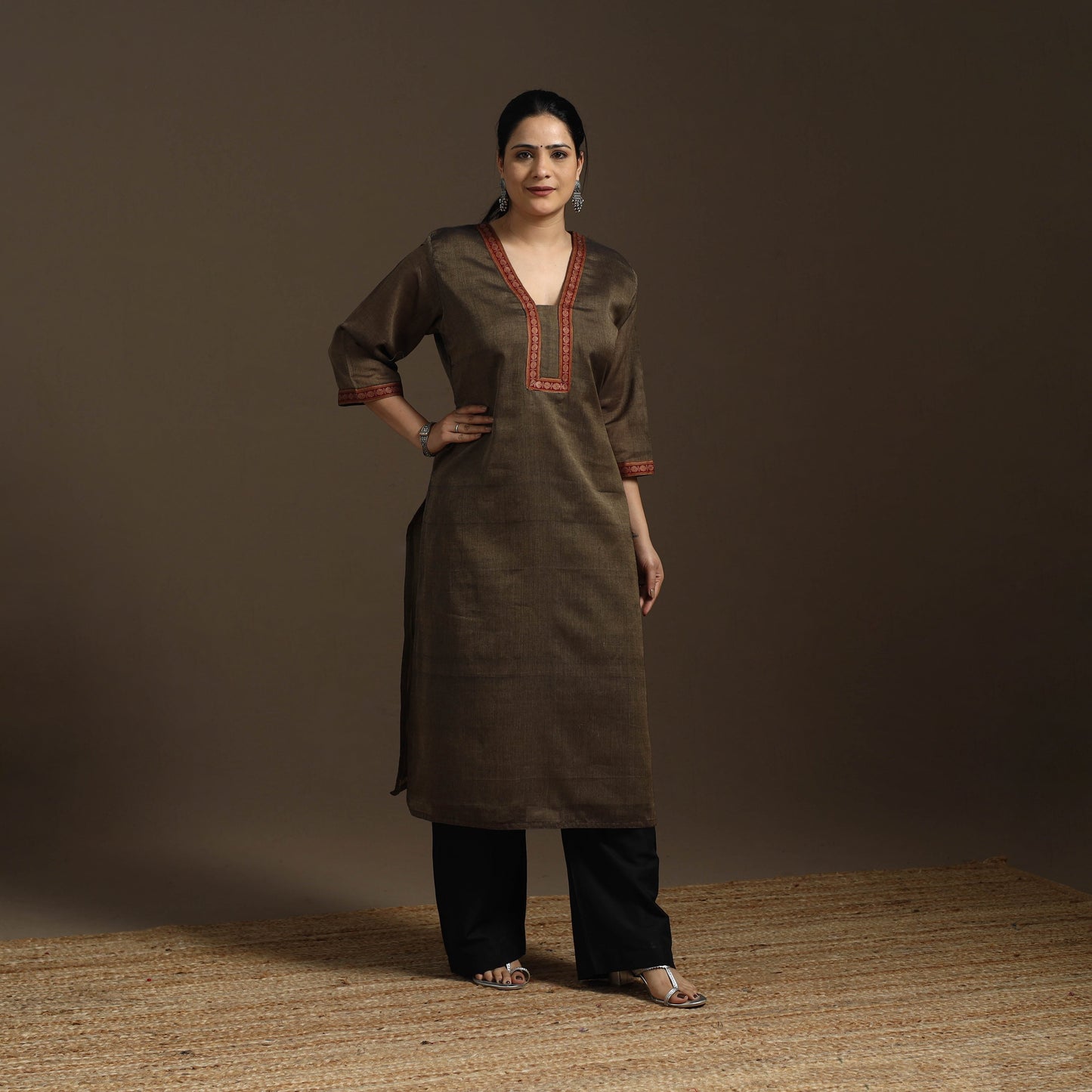 Straight cotton dharwad kurta 08 - handcrafted