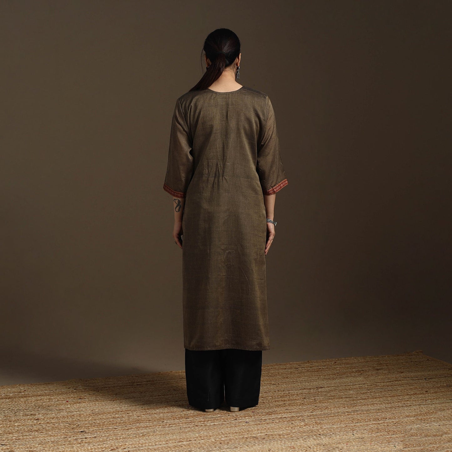 Straight cotton dharwad kurta 08 - handcrafted