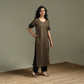Straight cotton dharwad kurta for women 26 - handcrafted