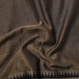 Brown Thread Border Dharwad Cotton Fabric