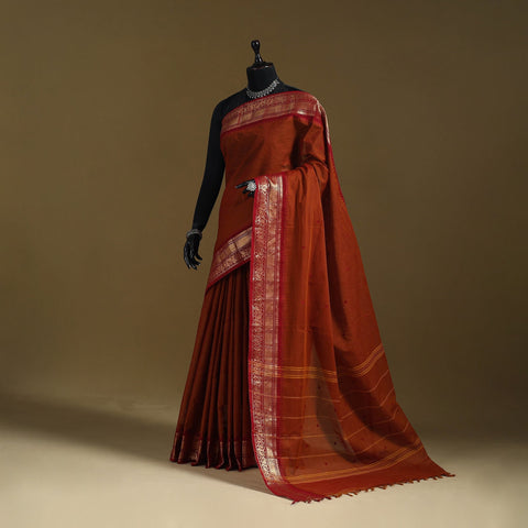 Thread buti cotton kanchipuram saree with border 35