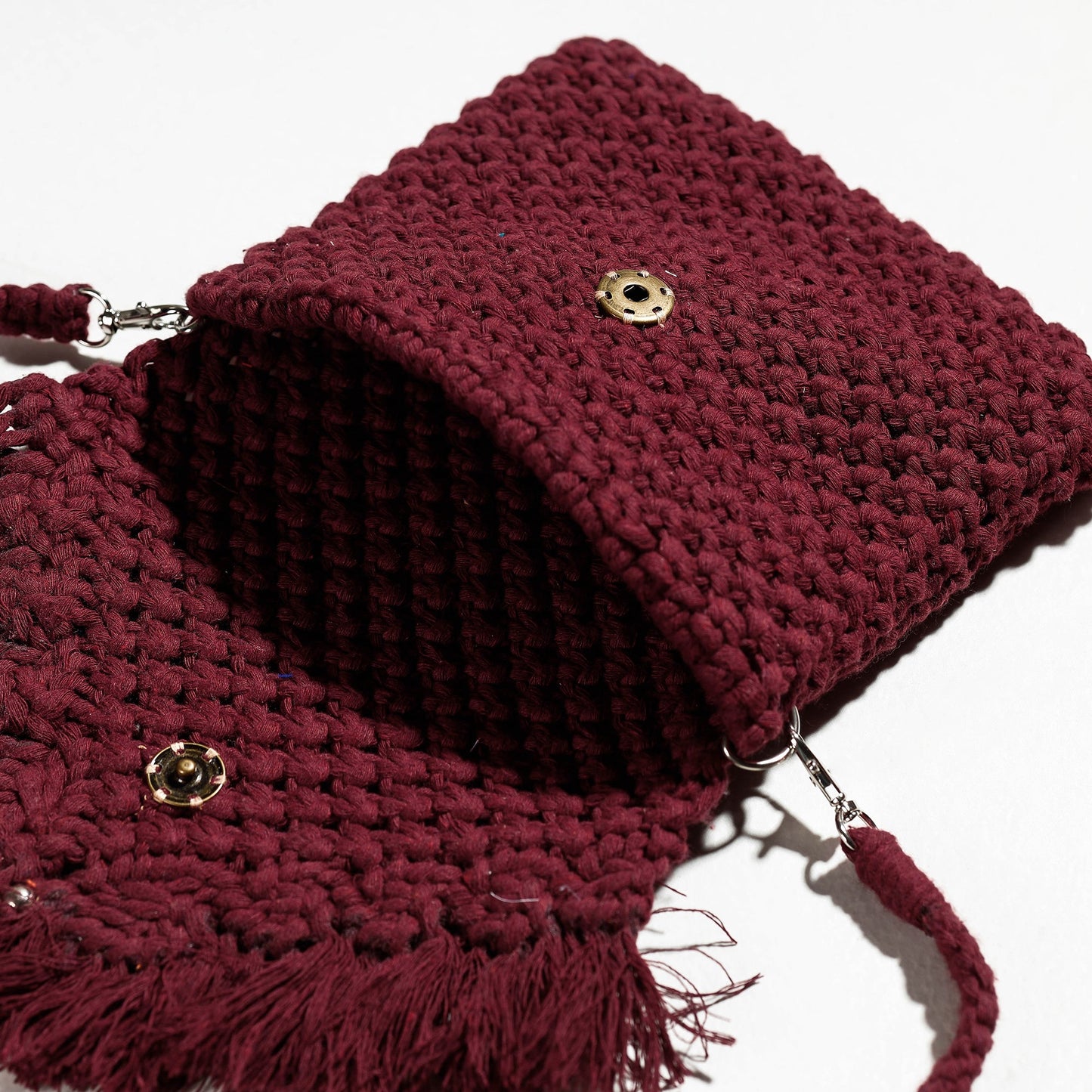 Buy Thread Work Handcrafted Macrame Sling Bag Online l iTokri.com