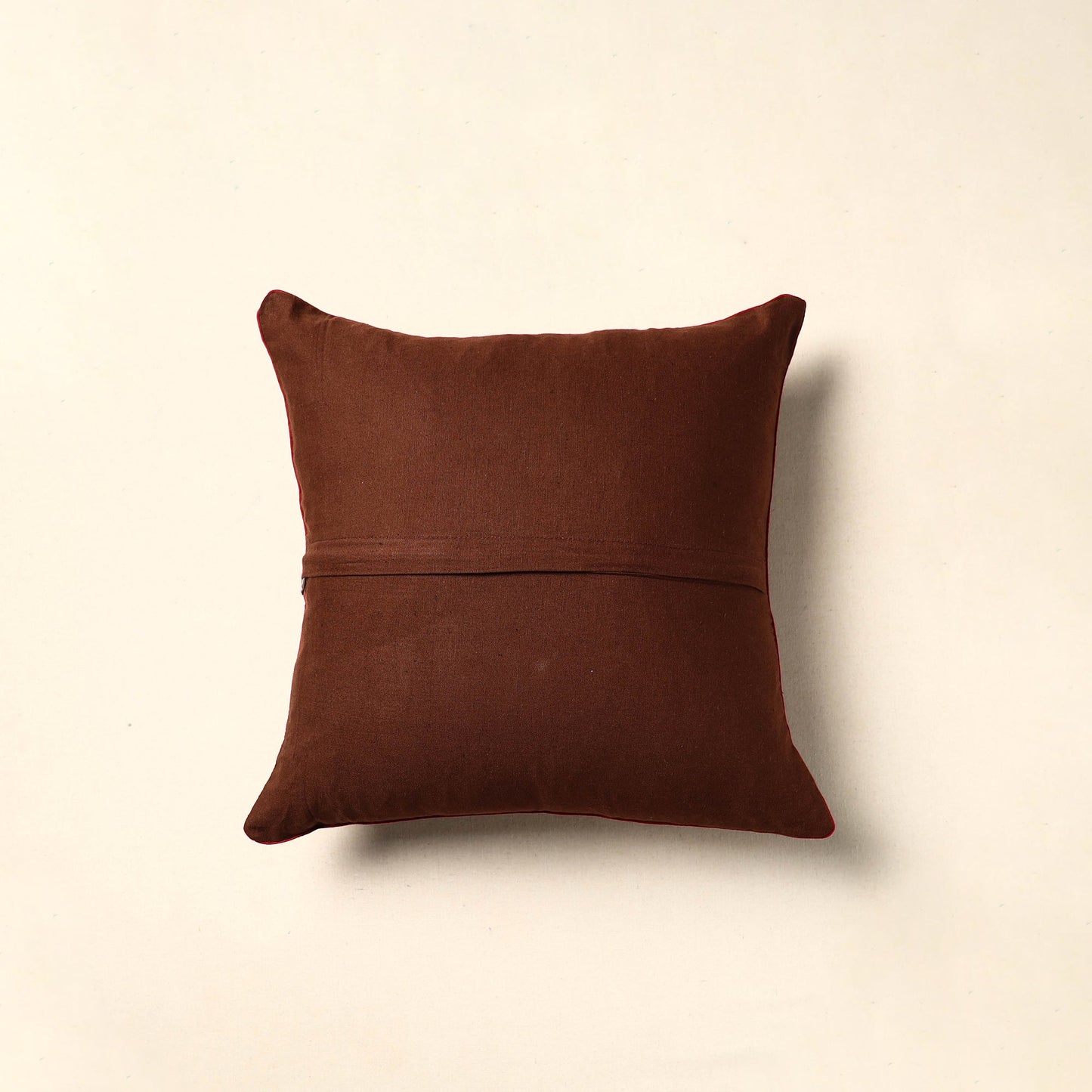 Buy Brown Tie & Dye Cotton Bandhani Cushion Cover Online