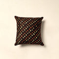  Brown Tie & Dye Cotton Bandhani Cushion Cover 