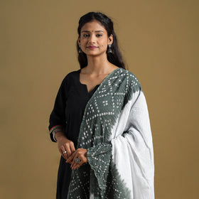 Brown Tie-Dye Cotton Kutch Bandhani Dupatta 