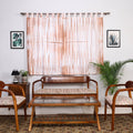 Brown - tie & dye cotton shibori curtain for window (set