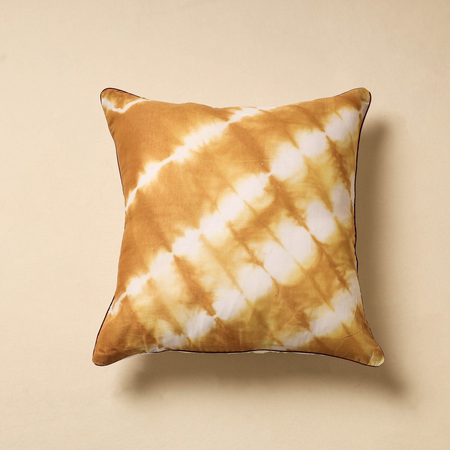 Brown Tie & Dye Cotton Shibori Cushion Cover