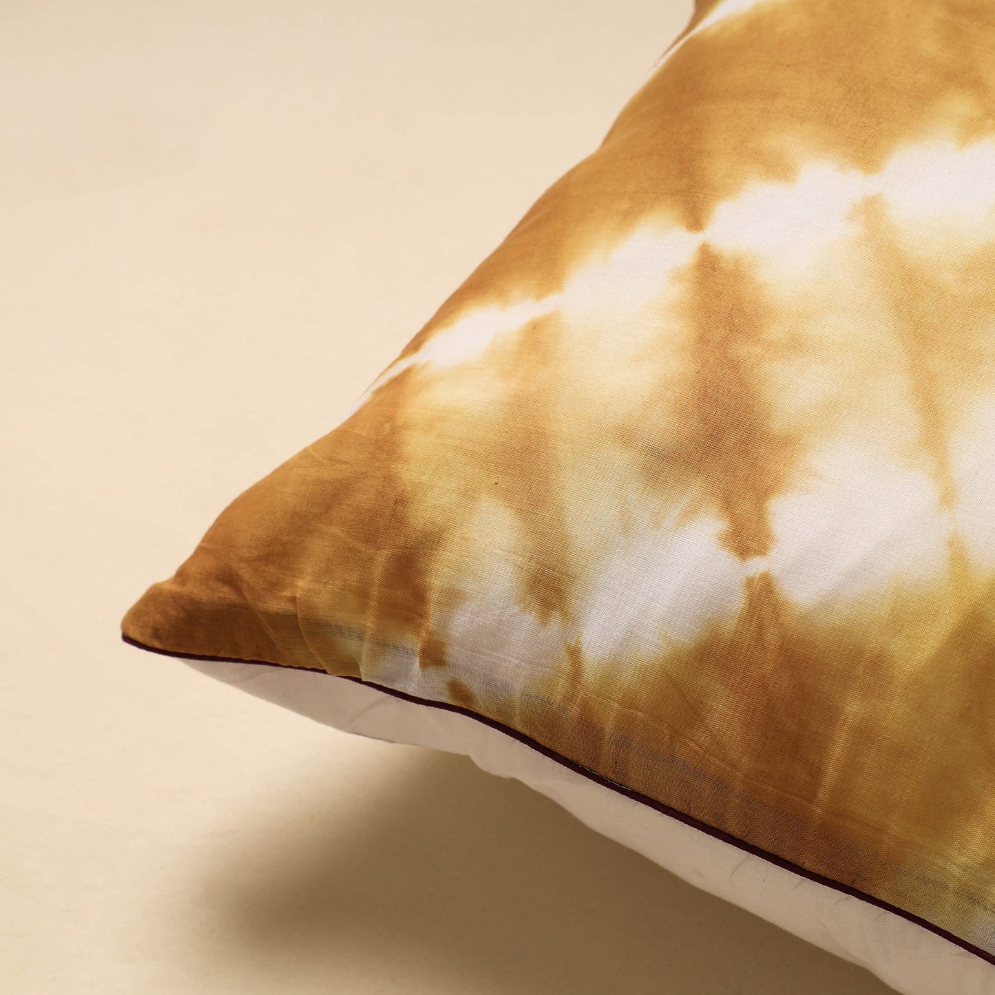 Brown Tie & Dye Cotton Shibori Cushion Cover