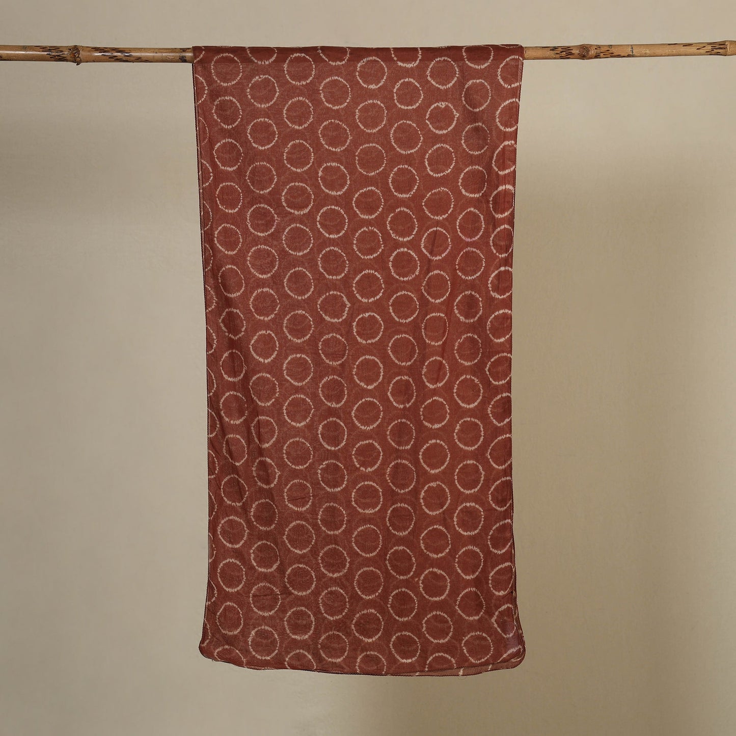 Brown Tie-Dye Cotton Shibori Stole 
