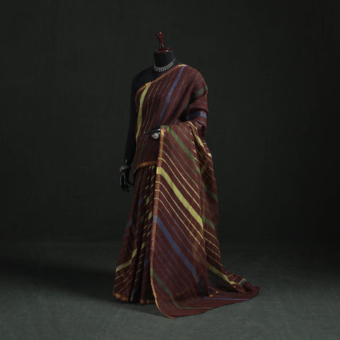 Tie-dye kota doria cotton leheriya saree 14 - handcrafted