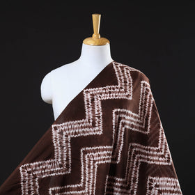  Brown Tie & Dye Pure Cotton Shibori Fabric 