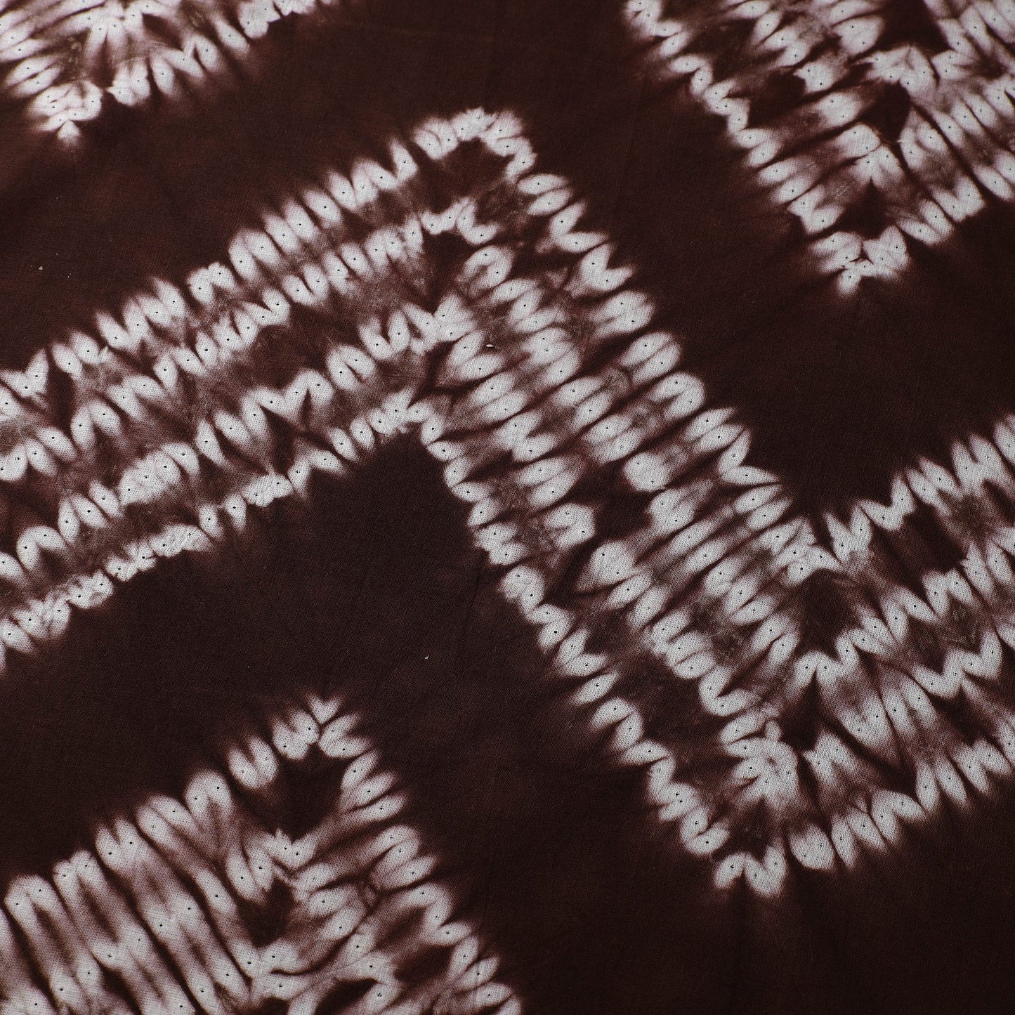  Brown Tie & Dye Pure Cotton Shibori Fabric 