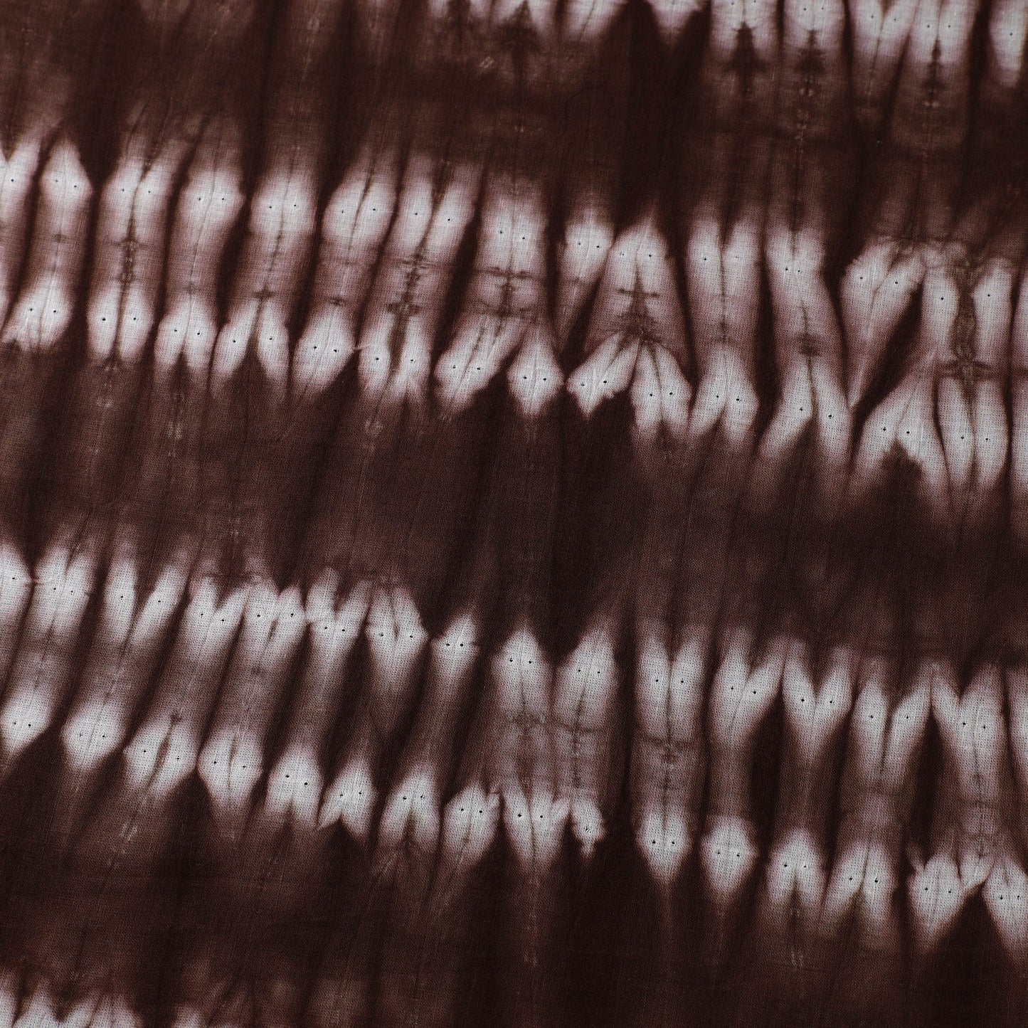  Brown Tie & Dye Pure Cotton Shibori Fabric 