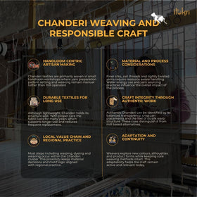 Brown - traditional chanderi silk handloom tissue full