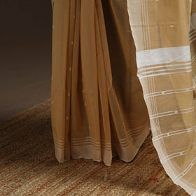 Brown - traditional handloom buti chanderi silksaree 09