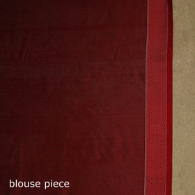 Brown - traditional handloom silk cotton maheshwari saree