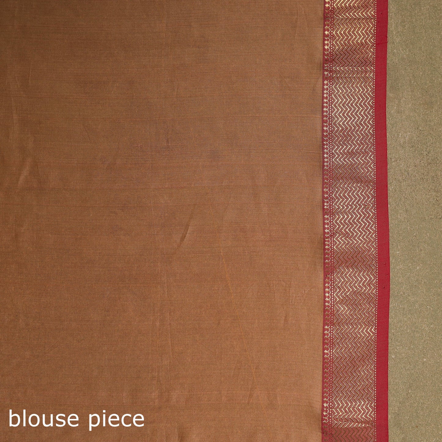 Brown - traditional handloom zari work silk maheshwari