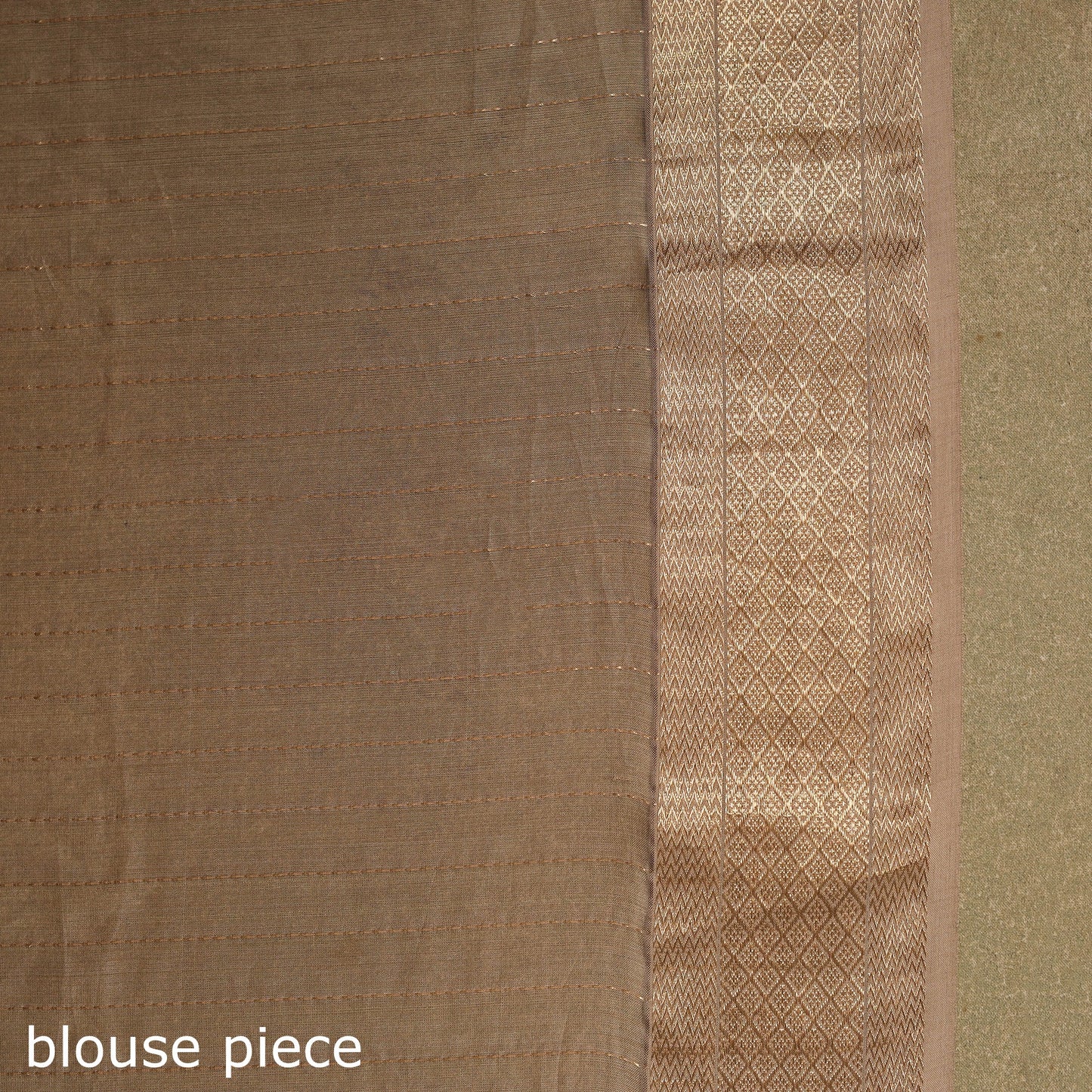 Brown - traditional handloom zari work silk maheshwari