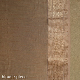 Brown - traditional handloom zari work silk maheshwari