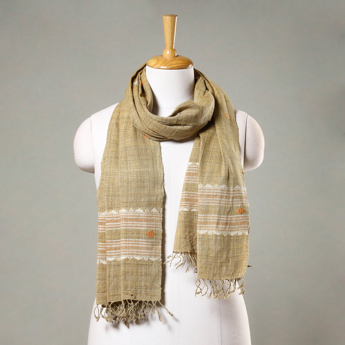 Buy Traditional Handspun Handloom Eri Silk Natural Dyed Stole 