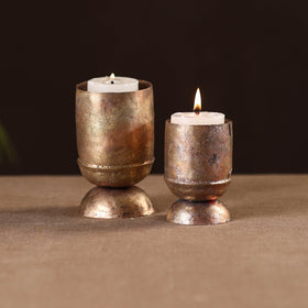 Traditional kutch copper coated iron pen stand (set of 2)