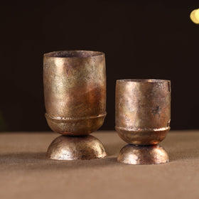 Traditional kutch copper coated iron pen stand (set of 2)