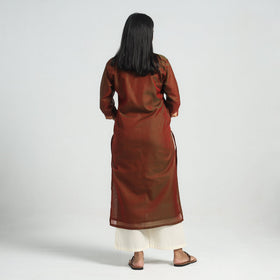 Buy Traditional Maheshwari Handloom Silk Cotton Checks Kurta with Dupatta Set Online at iTokri.com