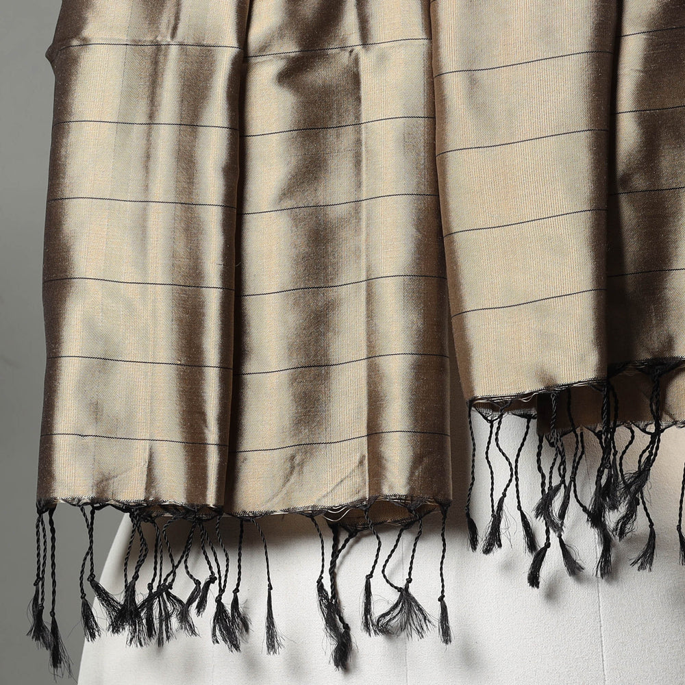  Traditional Maheshwari Silk Handloom Stole with Tassels 